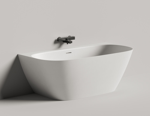 Ванна из литьевго мрамора Salini SOFIA 102517G 160х80 пристенная асимметричная - фото 3