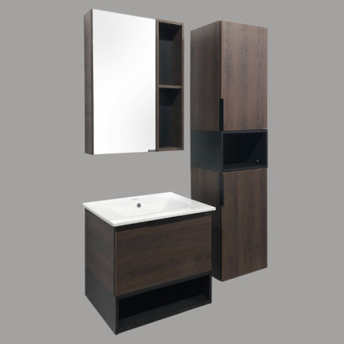 Тумба с раковиной Comforty Франкфурт 00004150530CF 61х47х54 подвесная цвет дуб шоколадный - фото 5