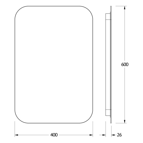 Зеркало в ванную Defesto OPTI DF 2812R 40х60 - фото 2