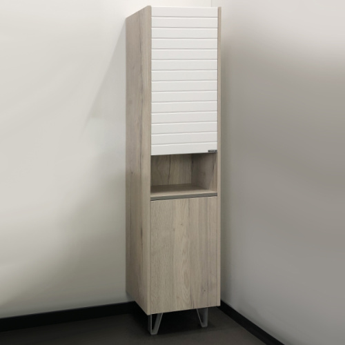 Шкаф-пенал Comforty Клеон 00-00003947CF 40х30х155 напольный цвет дуб дымчатый - фото 3