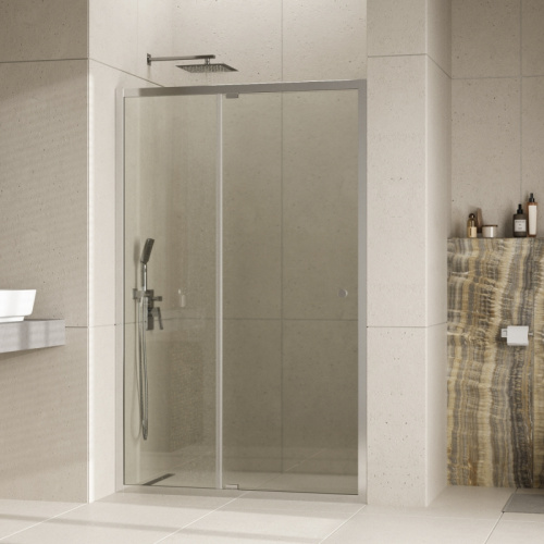 Душевая дверь Wasserkraft Aula 11P 11P05 120х190 стекло прозрачное профиль хром глянцевый - фото 2