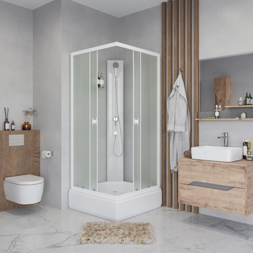 Душевая кабина Niagara Promo P80/26Q/MT/BK 80х80 квадратная без крыши ориентация универсальная - фото 3