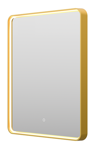 Зеркало в ванную Brevita Mercury MER-Rett6-060/80-gold 60х80 цвет золото - фото 4