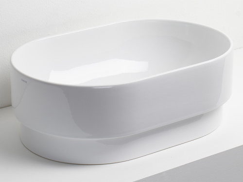 Раковина из санфаянса Simas PO 02 56х37 полувстраиваемая цвет белый глянцевый - фото 2