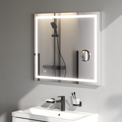 Зеркало в ванную Am.Pm Gem M91AMOX0803WG 80х70 цвет серебро - фото 4