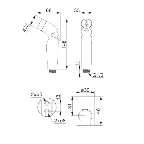 Гигиенический душ со смесителем Damixa Shower program 760550100 хром - фото 4
