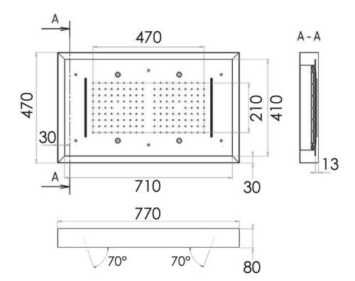 Верхний душ Remer 357LR7747N2C хром - фото 2