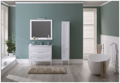 Шкаф-пенал Aquanet Бостон М 00209681 36х33х170 напольный/подвесной цвет белый - фото 5