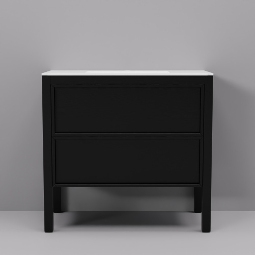 Тумба с раковиной Art Decco Elisa (Элиса) AES09F78S200 90x45x85 напольная цвет черный дуб - фото 2