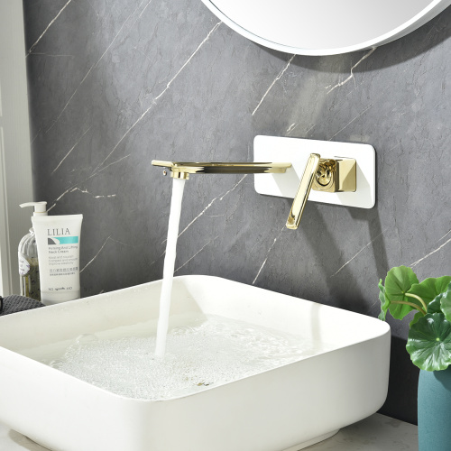 Смеситель LeMark Mista LM6426WG настенный белый/золото - фото 2