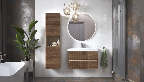 Пенал Velvex Mondi 43х30х149 307 акация темная подвесной цвет акация темная - фото 4