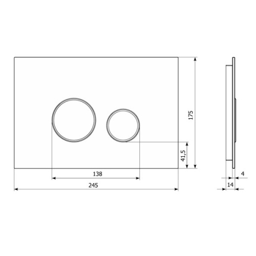 Клавиша смыва механическая Lavinia Boho RelFix 3805004B цвет черный глянцевый/хром - фото 4