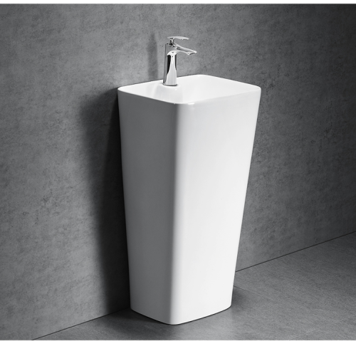 Раковина из сантехнического фарфора Cerutti SPA CT7830 43х36 напольная цвет белый 1 отверстие под смеситель - фото 4