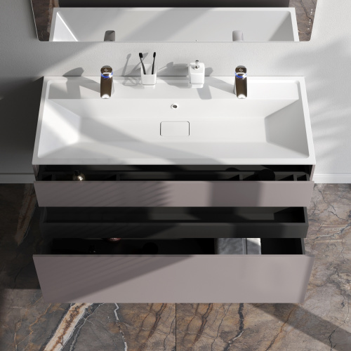 Тумба под раковину Am.Pm Inspire V2.0 M50AFHX1203EGM 121х49х60 подвесная цвет серый матовый - фото 3