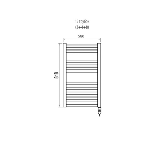 Полотенцесушитель Irsap Ares EIS058I01IR01NNN03 58х82 электрический белый - фото 2