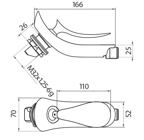 Смеситель Creavit FG3501 на биде хром - фото 2