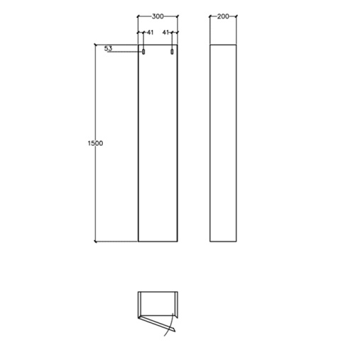 Шкаф-пенал Falper 7.0 R1103000000BQ 30х20х150 цвет белый - фото 2