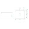 Кухонная мойка Fmark FSC6045Q 60х45 цвет серый поверхность матовая