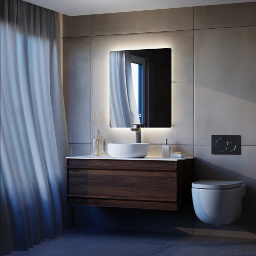 Тумба с раковиной+зеркало Art Decco Bridget (Бриджит) ABR10W22S3M0 100x45x40 подвесная цвет черный орех - фото 2