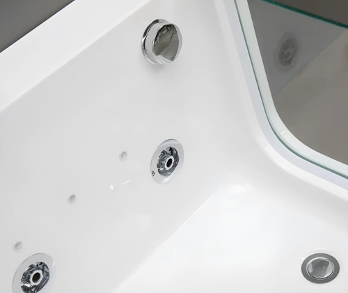 Ванна акриловая гидромассажная Cerutti SPA C-494-17L 170х80 пристенная асимметричная с ножками - фото 4