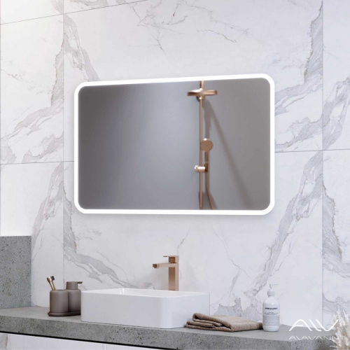 Зеркало в ванную Alavann Cat ALV0041002 90х60 цвет белый - фото 2