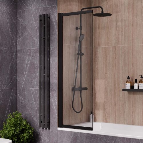 Душевая шторка Reflexion Slider RX15090CBL-21 90x150 стекло прозрачное профиль черный матовый ориентация универсальная - фото 3