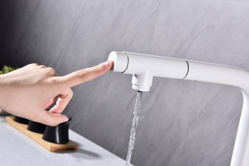 Смеситель для кухни Paulmark VIPER Vi213105-WH на раковину белый матовый - фото 5