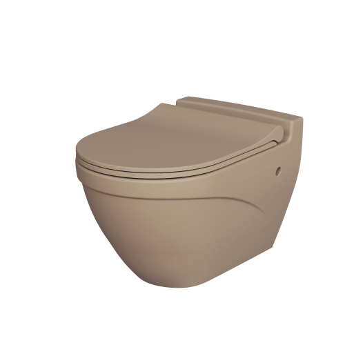 Чаша унитаза подвесная Ambassador Nord 133T20501 цвет темно-бежевый матовый без сиденья
