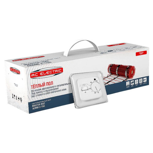 Нагревательный мат для теплого пола AC Electric ACМM 2-150-0,5 к-т с терморегулятор - фото 2