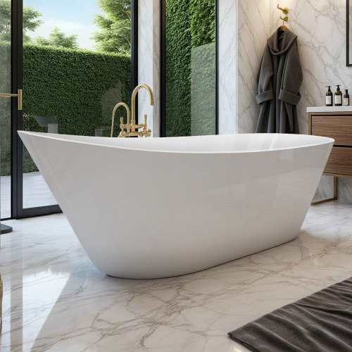 Ванна акриловая Cerutti SPA CT10864 170х75 отдельностоящая овальная с ножками