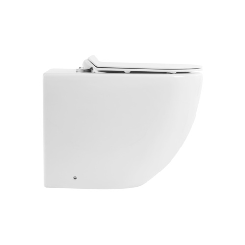 Чаша унитаза приставная BelBagno SFERA-R BB2141CBR цвет белый без сиденья безободковая каскадный смыв - фото 4