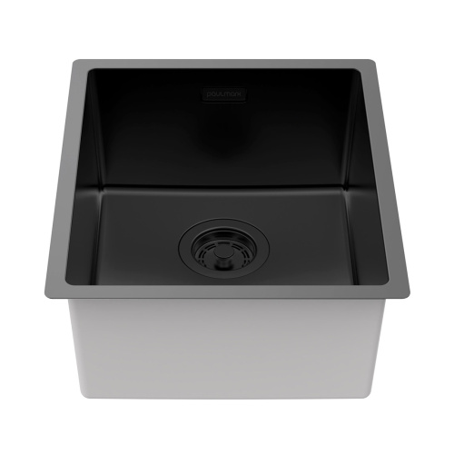 Мойка LASSAN 38 UNI, нерж. сталь, LA38-MBN, матовый черный, NANO-PVD, 380х440мм, Paulmark - фото 2