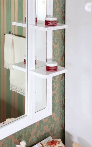 Зеркало-шкаф с подсветкой Бриклаер 4627125411359 120х16х99 подвесной цвет белый - фото 4