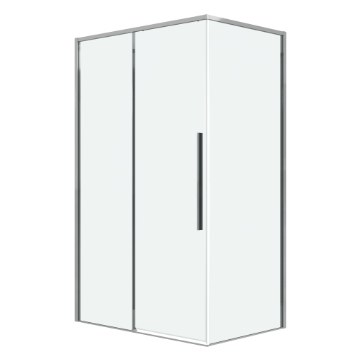 Душевая перегородка Grossman Galaxy 200.K33.01.90.10.00 90х195 стекло прозрачное профиль хром глянцевый - фото 2