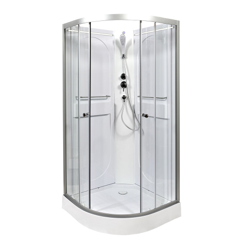 Душевая кабина AvaCan L608NLED 80х80 четверть круга без крыши ориентация универсальная - фото 4