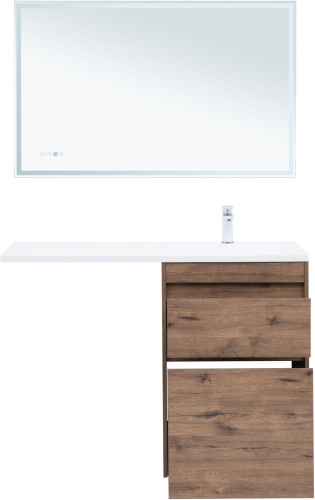 Тумба под раковину Aquanet Токио 00333648 120х48х89 напольная цвет темное дерево - фото 5