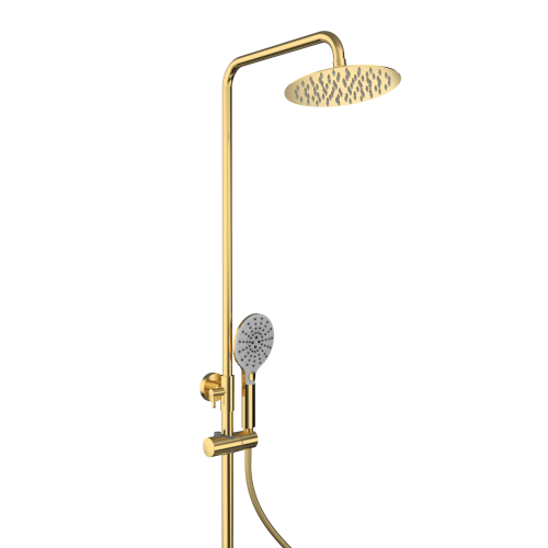 Душевая стойка Tokito Kin TOK-RAI-KIN1016 настенная цвет брашированное золото - фото 2