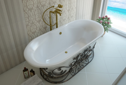 Ванна из литьевго мрамора Эстет Лион ФР-00014537 174х80 отдельностоящая овальная - фото 4