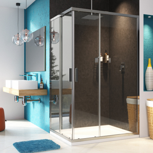 Душевой уголок Wasserkraft Lippe 45S 45S07 120х90 стекло прозрачное профиль хром глянцевый без поддона - фото 2