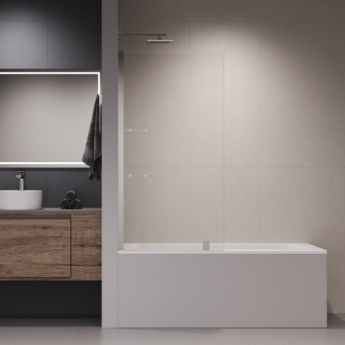 Душевая шторка на ванну RGW Screens 03115408-11 80х150 стекло прозрачное профиль хром глянцевый ориентация универсальная - фото 5