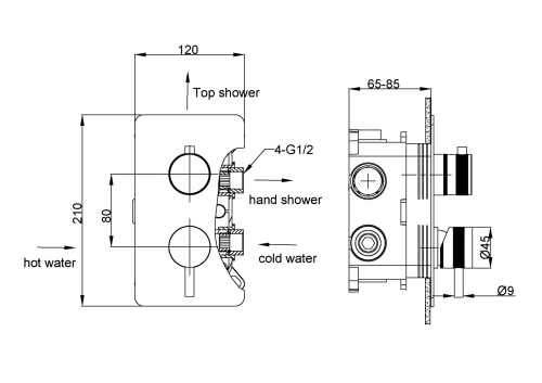 Смеситель для душа Boheme Cell 135-2-CB встраиваемый медь брашированная - фото 2