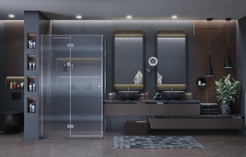 Душевой уголок Ambassador Diamond 12011108L 120х90 стекло прозрачное профиль хром глянцевый без поддона - фото 4