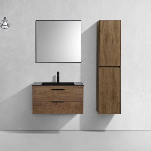 Тумба под раковину Vincea Chiara 2D VMC-2C2800TO 80х50 подвесная цвет коричневый