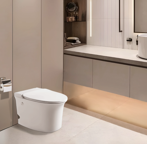 Унитаз приставной Cerutti SPA CT10200 белый с сиденьем микролифт безободковый импульсный смыв