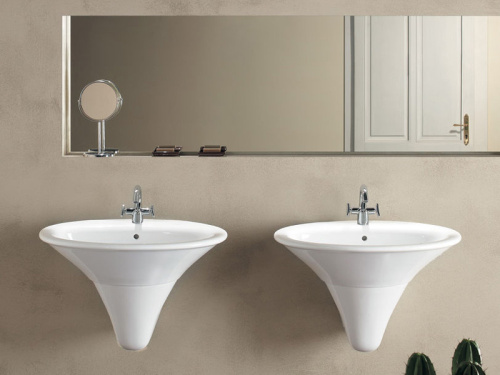 Раковина из санфаянса Hatria SCULTURE Y0LZ01 65х58 подвесная цвет белый - фото 2