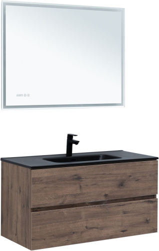 Тумба под раковину Aquanet Алвита New 00334188 100х45х51 подвесная цвет коричневый - фото 5