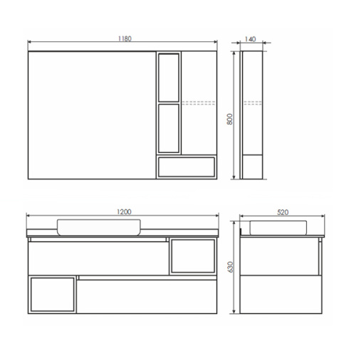 Тумба с раковиной Comforty Прага 00-00014834CF 120х52х63 подвесная цвет дуб белый - фото 2