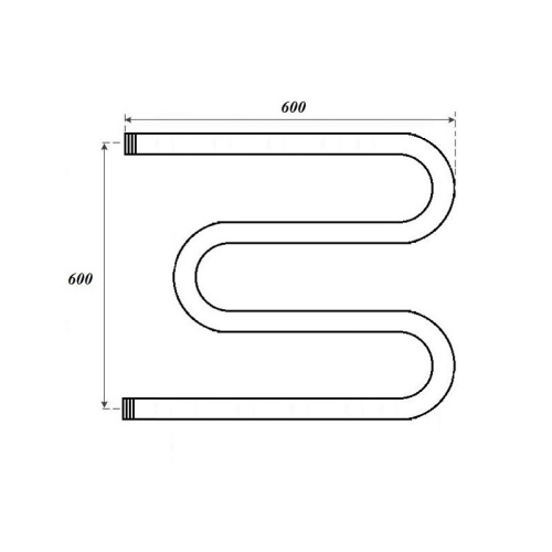 Полотенцесушитель Point М-образный PN37666 водяной хром - фото 2