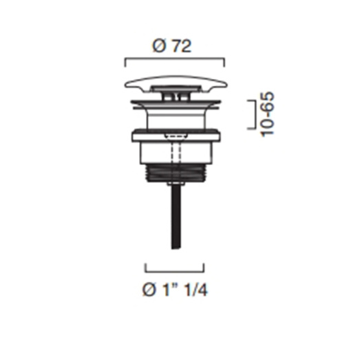 Донный клапан для раковины Catalano 9050500021/9050600021 - фото 2