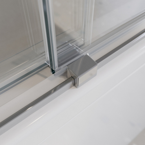 Душевая шторка на ванну Cezares TANDEM-SOFT TANDEM-SOFT-VF-2-200/145-C-Cr-IV 200х145 стекло прозрачное профиль хром глянцевый ориентация универсальная - фото 4